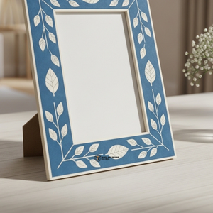 Cadre photo bleu design, élégant, fait main, décoration de table - Product Image 3
