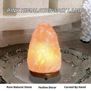 Lampe en sel rose de l'Himalaya, artisanale, sculptée, écologique, en pierre naturelle, décoration, LED à intensité variable, moderne, pour la maison, le bureau, haute - Product Image 3