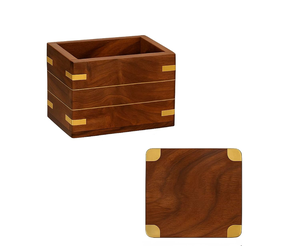 Premium Modern Wooden Handmade Tea Coaster Dining Table Decor Accessories Coaster <b>Set</b> for Hot Pots Durable Long Lasting - Product Image 2