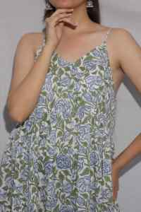 Robe indienne élégante en coton faite à la main, robe de soirée à la mode pour femme, tenue d'été pour mariée, cadeau personnalisé, robe en solde - Product Image 3