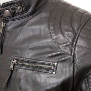 Chaqueta de Cuero Negra para Hombre en Oferta a Precio Económico / Nueva Chaqueta de Cuero con Cierre para Hombre, Última Llegada - Product Image 3