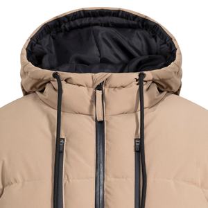 Vente en gros Doudoune en toile grande taille personnalisable pour hommes pour l'hiver Manteau à bulles de qualité Conception unique de blocs de couleurs Col à capuche - Product Image 5