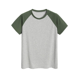 Men's Summer Casual 2-Piece <b>Set</b> Gray Green Color Blocking T-Shirt Shorts Crew Neck <b>Knitted</b> Breathable Cotton Athletic Wear - Product Image 2