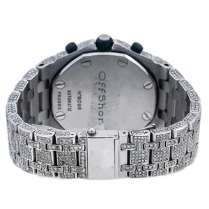 Reloj de Cuarzo de Acero Inoxidable para Hombre, con Incrustaciones de Diamantes Moissanite VVS, Estilo Hip Hop, Regalo de Moda, Esfera de Cristal de 20 mm - Product Image 4