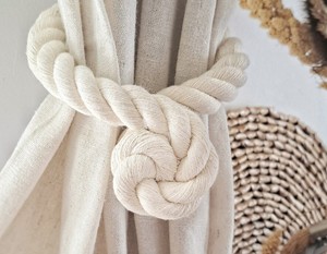 Curtain holder - <b>tieback</b> for curtains, rope binding with magnet hold - Product Image 1