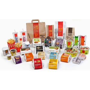Caja de Cartón Kraft Cuadrada Biodegradable Personalizada para Comida Rápida para Llevar, Marca BOFA - Product Image 3