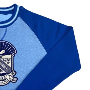 Sudaderas de Fraternidad Más Vendidas con Cuello en V, Colores Combinados, Escudo Bordado y Bolsillo Tipo Canguro - Product Image 3
