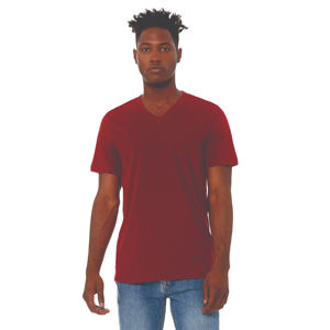 Camiseta de Verano para Hombre, 100% Algodón, Cuello en V, Venta al por Mayor, Ajuste Holgado, Tejido Jersey Transpirable, Estampado, Manga Corta, Lisa, Tejido de Punto en la Parte Delantera - Product Image 1