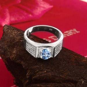 Anillo ovalado de espinela azul, plata de ley 925, chapado en oro de 14 quilates, pulido, hecho a mano, joyería de compromiso, regalo para ella - Product Image 5