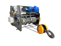 Palans électriques à câble de 10 tonnes de capacité, hauteur de levage de 12 mètres, frein à disque DCEM, boîte de vitesses CT, moteur PBL, télécommande ABB Inovic 3