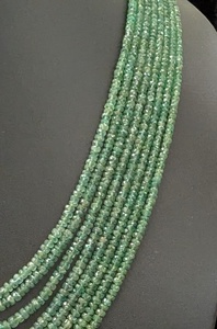 AAA Natural Zambian Emerald Multi-Strand 8 Layer Choker <b>Necklace</b> Hand Faceted Gemstone <b>Beads</b> Luxury Fine Jewelry Platinum Black - Product Image 4