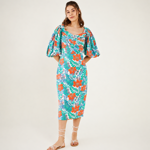 Vestido Casual de Uso Diario Fresh Bloom con Forro de Algodón Tejido, Cintura Natural y Silueta en A - Product Image 1