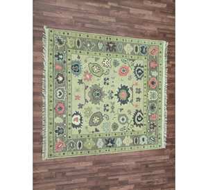 Nouveau tapis Oushak noué à la main 2026, design rectangulaire, style antique, tapis de couloir abstrait, tapis de salon en coton, paillasson. - Product Image 3