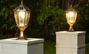 Lampes HJ HOME <span class=keywords><strong>sur</strong></span> piliers, bougies sans flamme, lampes LED extérieures basse tension, lampes extérieures, pilier éclairé pour pilier éclairé - Product Image 5