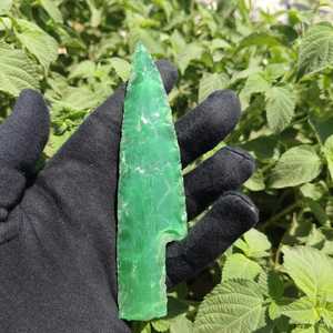 Cuchillo de Fibra Óptica Verde al por Mayor, Cuchillo de Vidrio de 6 Pulgadas, Hecho a Mano, Decorativo y Coleccionable - Product Image 1