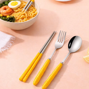 Ensemble d'ustensiles de pique-nique, ustensiles de déjeuner de bureau, couverts pour le déjeuner scolaire, vaisselle de voyage, ustensiles de repas portables, ensemble de couverts nomades - Product Image 1