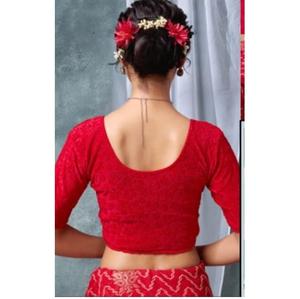 Blusa lista para usar para mujer, estilo indio, con bordado y lentejuelas, para usar con sari rojo, compre directamente del proveedor. - Product Image 1