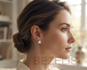 Boucles d'oreilles en diamant de qualité supérieure, diamants de laboratoire, couleur D E F, taille Trillion, clarté VVS VS, IGI - Product Image 5