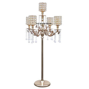 Candelabro de Metal de Aluminio de Primera Calidad, Estilo Francés Antiguo, con Siete Brazos y Diseño de Árbol Real, Portavelas de Metal para Mesa - Product Image 3