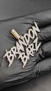 Colgante de Moissanita Personalizado con Nombre, Estilo Rapper Iced Out, Inicial Hip Hop, Plata 925, Joyería Fina, Colgantes y Dijes - Product Image 4