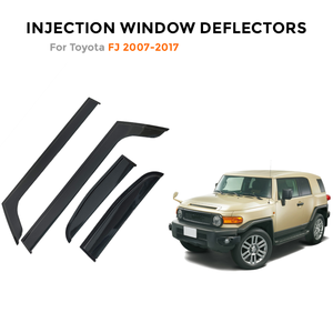 Déflecteurs de fenêtres pour Toyota Land Cruiser FJ 2007-2017 PC, pare-pluie, protection des vitres de voiture - Product Image 2