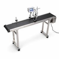 Transportador de Banda de PVC de Velocidad Ajustable al Mejor Precio para Codificación con Impresora de Inyección de Tinta y Transferencia de Productos CV-300-1500-P
