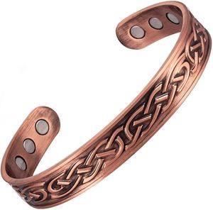 Export Quality Gold Plated <b>Copper</b> Cuff <b>Bracelet</b> Supplier Wholesale Manufacturer Unisex Vintage Magnet Stone Wedding Jewelry - Product Image 2