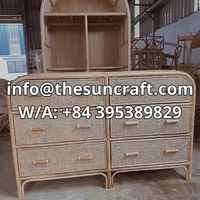 Commode en rotin pour chambre d'enfant, mobilier de chambre d'enfant, commode à 6 tiroirs en rotin, prix d'usine, pas cher, haute qualité, vente chaude, fournisseur