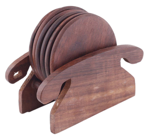 Designer Wooden Beverage Support Coaster Collection Handmade <b>Table</b> Mats for Mug Glass and Bottle <b>Protection</b> - Product Image 2