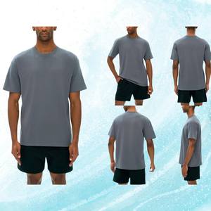 Camisetas de Hombre de Algodón 100% de 220 g/m², Corte Holgado con Hombros Caídos, Logotipo Personalizado - Product Image 2