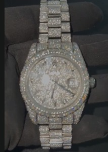 customized full iced out moissanite wrist <b>watch</b> for men - Product Image 2