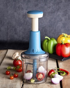Plástico PP Cebolla Veggie Vegetal Cortador Manual Empuje Mano Carne Procesador de alimentos Chopper con caja de color - Product Image 6