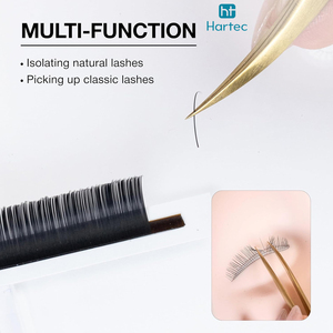 Pointed Stainless Steel Eyelash Tweezers Best Grip Manufacturer Fiber Tip 45 Degree Tweezers For Eyelash Extension - Product Image 3