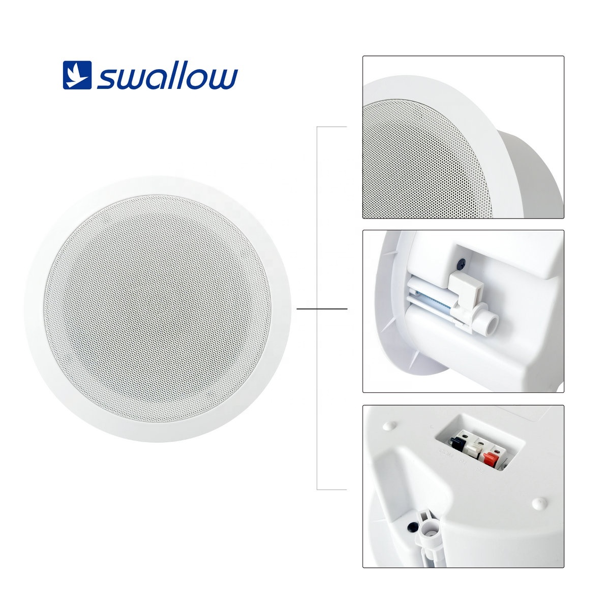 6 Inch Coaxial Ceiling Speaker with Optional Bluetooth and Adjustable Power 15W 20W for Home Theater & Multi-Room Audio · image 4