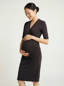 Vestido Largo de Maternidad y Lactancia Bmama, Vestido Maxi Modesto para Lactancia, Vestido Casual Elegante para Embarazo, Fabricante OEM ODM - Product Image 5
