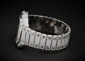 นาฬิกา Iced Out ทรงสี่เหลี่ยม สำหรับผู้ชาย ระบบจักรกล หรูหรา สไตล์ฮิปฮอป ประดับเพชรโมอิสซาไนต์ - Product Image 5