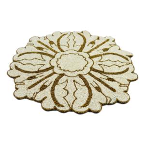 Mantel Individual Completamente Negro, Ideal para Decoración de Mesa en Hogar, Hotel y Restaurante, Diseño con Cuentas Redondeadas, Posavasos - Product Image 6