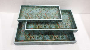 Bandeja de Servir Rectangular de Madera Hecha a Mano, Ecológica, Estilo Rústico, para Fiestas, Decoración de Sala de Estar, Falak World Export Uttar - Product Image 4