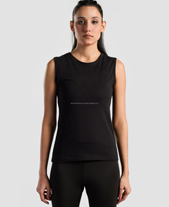 Débardeurs Courts 100 % Coton pour Femmes 2026 – Tissu Tricoté Respirant Écologique avec Logo Frontal – Vêtements de Sport et de Gym – Faible MOQ – Vente en Gros - Product Image 1