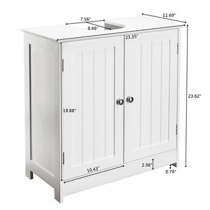 Mobile Bagno Doppio Lavabo Stile Rustico Bianco in Legno Massello con Struttura in PVC, Specchio LED e Accessori Contenitori - Product Image 6