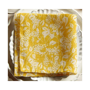 ผ้าเช็ดปากดินเนอร์ลายเลมอนสดใส สีขาว ผ้าฝ้าย ซักเครื่องได้ ขนาด 45x45 ซม. 160 GSM สำหรับโต๊ะอาหารในครัว และขายส่งจำนวนมาก - Product Image 5