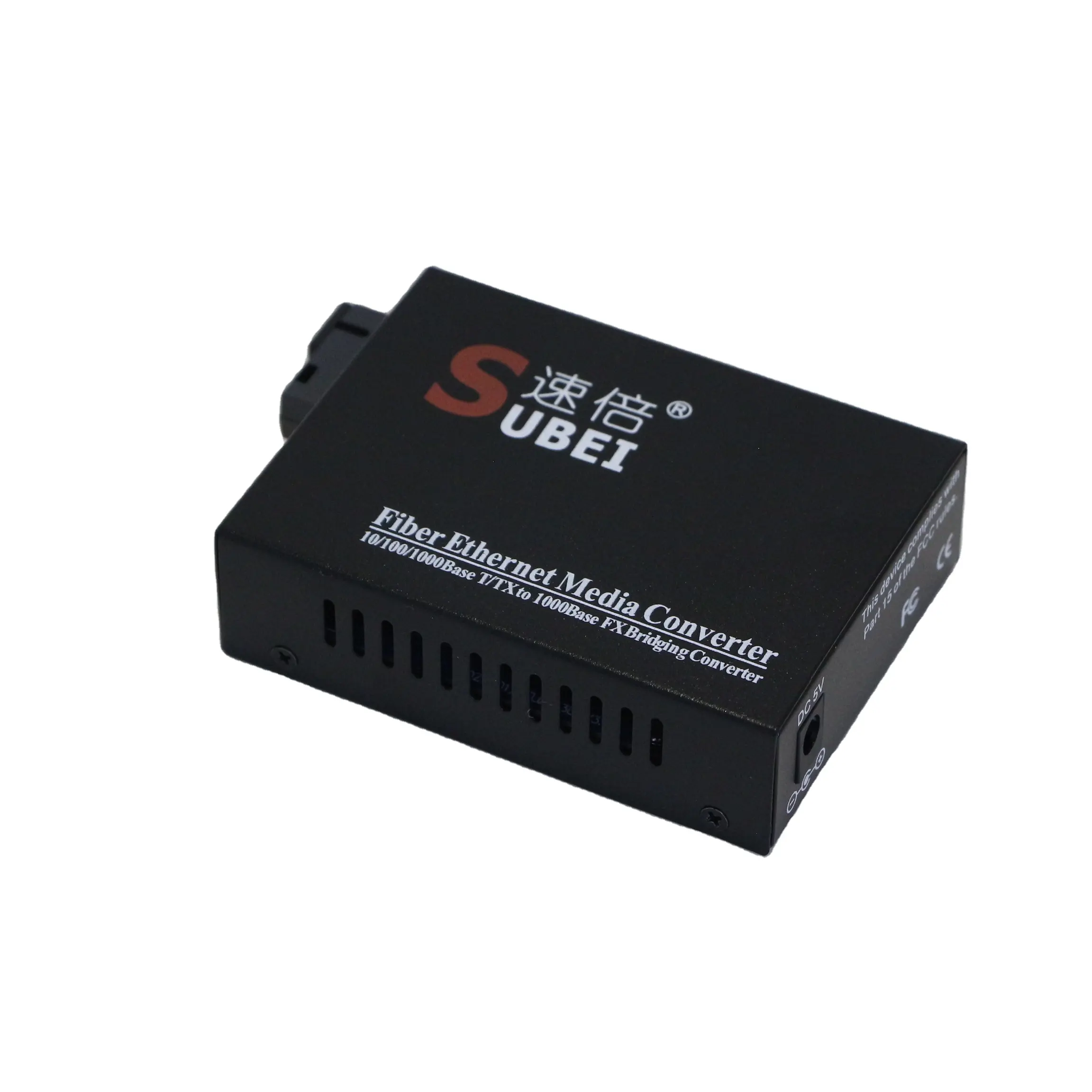 Single fiber single mode10/100/1000M adaptive 12.42 Miles SC interface alimentatore esterno fibra Ethernet Media Converter