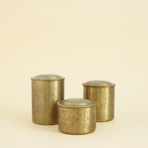 Premium Hand-Hammered Copper Plated Kitchen Canister Set Airtight Food Storage Jars For Coffee Sugar And Flour <b>Decorative</b> - Product Image 2