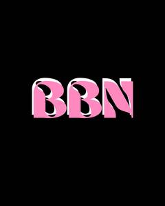 Pink BBN Alphabet Embroidery PVC Patch Chalkboard Style Non-Woven Fabric Badge Custom Logo <b>Iron</b> <b>on</b> Applique <b>for</b> <b>Clothing</b> Bags - Product Image 3