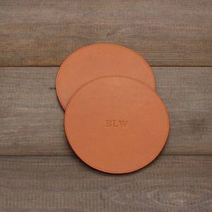 Sous-verres en cuir véritable robustes pour verres à whisky, forme personnalisée, tapis de protection pour boissons, fournisseur d'usine en gros LC-0043 - Product Image 2