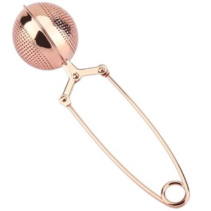 Cuillère infuseur à thé de luxe en laiton massif, réutilisable, filtre à feuilles de thé en vrac, accessoire vintage pour la préparation de tisanes - Product Image 1