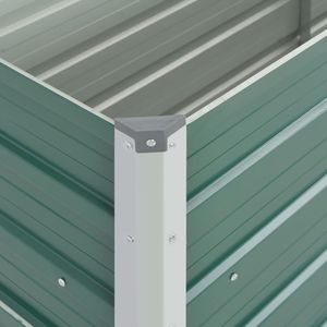 Fioriera Rialzata in Acciaio Zincato Verde 39.4 X 15.7 X 30.3 Pollici per Set da Giardino - Product Image 6