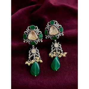 Ensemble de collier en argent 92,5 avec moissanite de Sangeetha Jewellers - Product Image 1