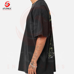 Camiseta Gráfica Oversize Vintage Personalizada Estilo Urbano, de Algodón Pesado 100%, Prenda de Moda, Artículo Más Vendido. - Product Image 5