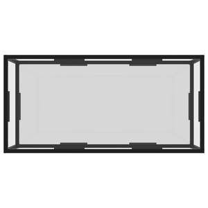 Mesa de Centro de Vidrio Templado Transparente y Acero con Recubrimiento en Polvo - Product Image 3